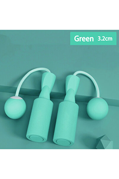 Choice Green-3.2CM 1pc Heavy Cordless Skipping Rope, Fitness Jump Rope With B...