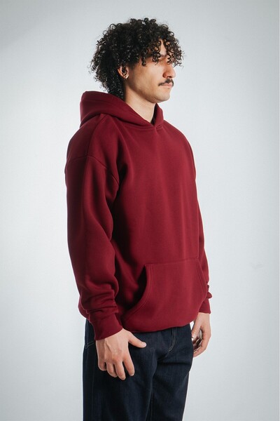 Twobucks Bordo Urban Ghost Oversize Erkek Sweatshirt