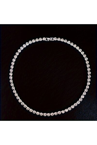 Choice Silver Plated 18-inch Fashion Rhinestone Necklace Hip Hop Tennis Chain...