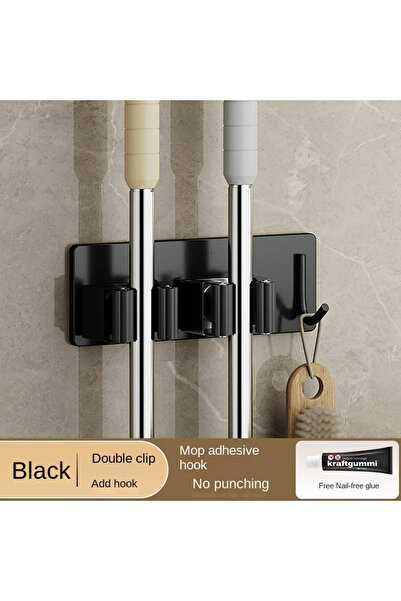 Choice 06 Non Perforated Stainless Steel Mop Holder, Bathroom Wall Mounted Br...