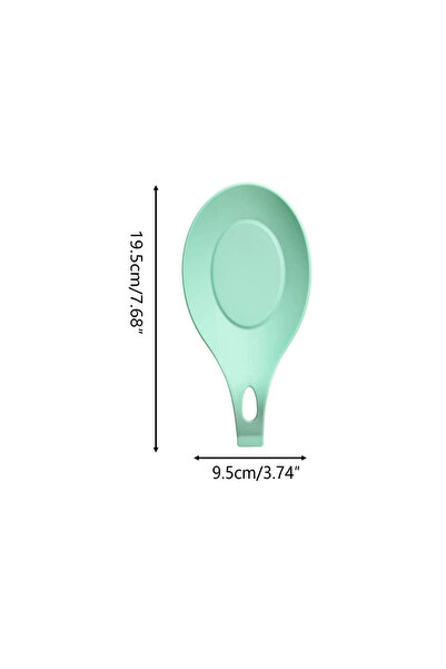 Choice lake blue Silicone Spoon Rest Spatula Holder Heat Resistant Utensil Pl...