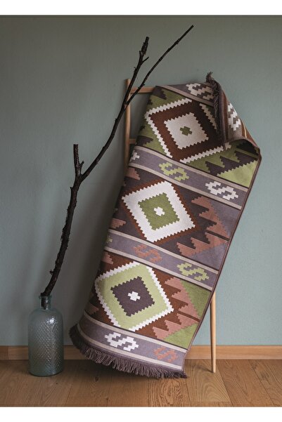 Generic Brand Doppelseitiger Teppich ,Kelim Muster,Kilim– Modernes Vintage-De...