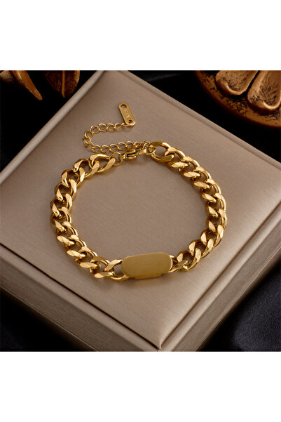 Choice B515 DIEYURO 316L Stainless Steel Fashion Link Chain Bangle Bracelet f...