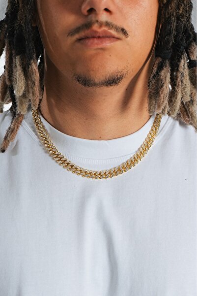 Crupt Studio 10mm Iced Out Cuban Chain Erkek Kolye KA1377AL
