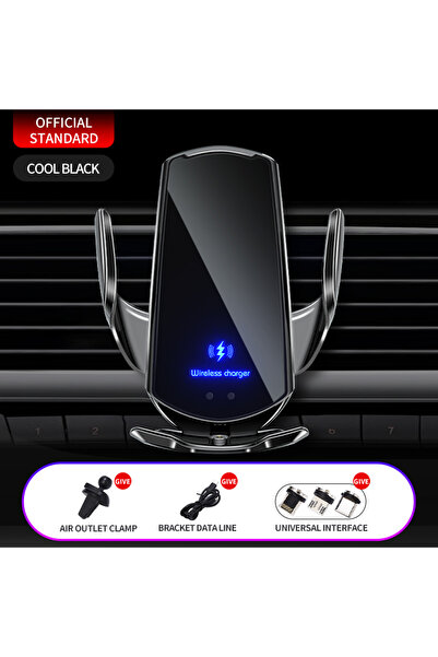Vikefon black 15W Car Wireless Charger Magnetic Automatic Car Mount Phone Hol...