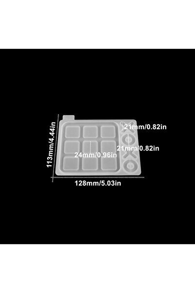 Choice Mold Small Tic Tac Toe OX Chess Game Mirror Silicone Casting Mold for ...