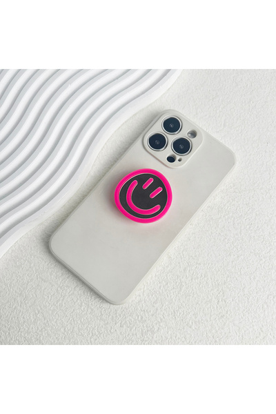 Choice Rose Red 1pcs Happy Expression Socket Talk Grip Color Acrylic Pphone S...