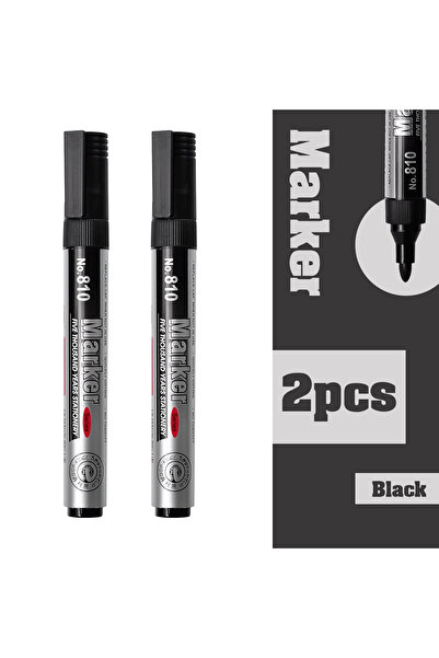 Choice 2pcs 2/5/10Pcs Permanent Oily Marker Black Ink 2.0mm Waterproof Quick ...