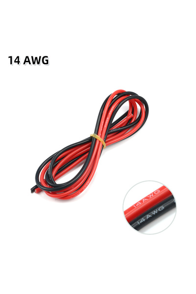 Choice 14AWG 2 meter Silicon Wire 8 10 12 14 16 18 20 22AWG Heatproof Soft Si...