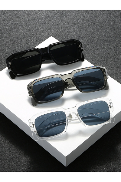Choice6 3PCS-C2 1Pc Retro Square Fashion Glasses Set for Men and Women - Perf...