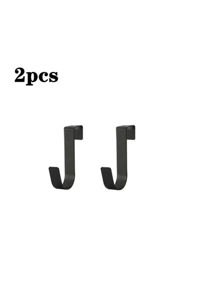 Choice 2 قطعة سوداء متعددة الأغراض خطافات خزانة المطبخ باب خلفي خطاف تعليق رف...