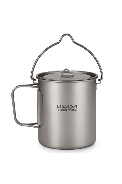Choice 750ml Pot Lixada Titanium Cup Pot Tableware Set Outdoor Camp Titanium ...