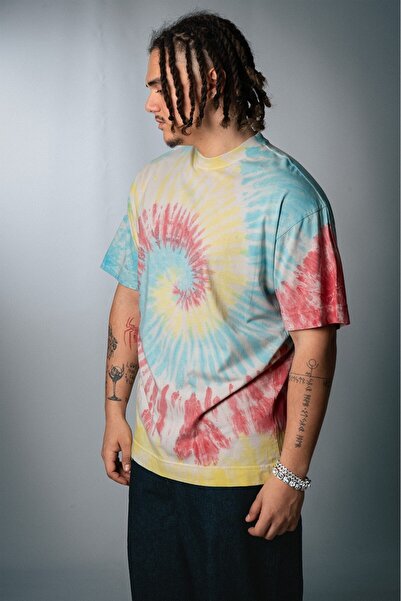 No Future Rainbow Tie Dye Oversize Erkek Tişört NF0695KS