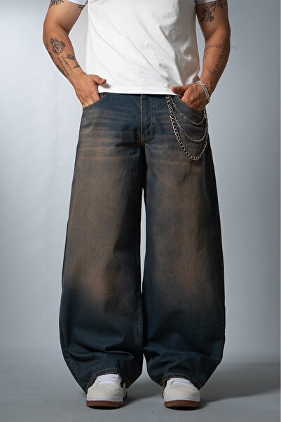 Super Rare Wide Leg Oversize Baggy Jean Erkek Pantolon US3967MVK