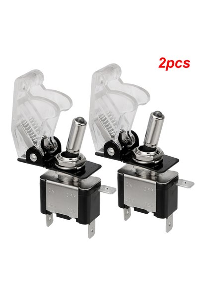Choice6 قطعتان من مفتاح تبديل SPST أبيض 12 فولت مزود بإضاءة LED لتعزيز الإشعا...