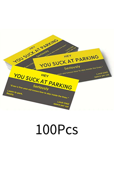 Choice 100Pcs 10/50/100Pcs You Suck At Parking Cards Funny Bad Parking Cards ...