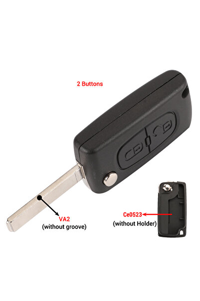 Choice10 2B CE523 VA2 jingyuqin 20ps Car Key Case Shell For Peugeot 307 407 3...