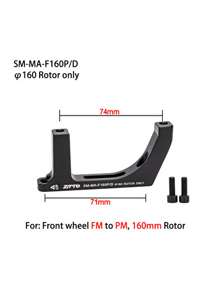 ZTTO F160 Gravel Road Bike Brake Adapter Flat Mount 34mm 71mm To Post Mount 7...