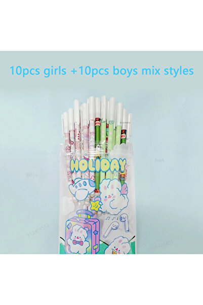 Choice 20 mix styles 20Pcs/set Kawaii Erasable Gel Pen 0.5mm Blue Washable Ha...