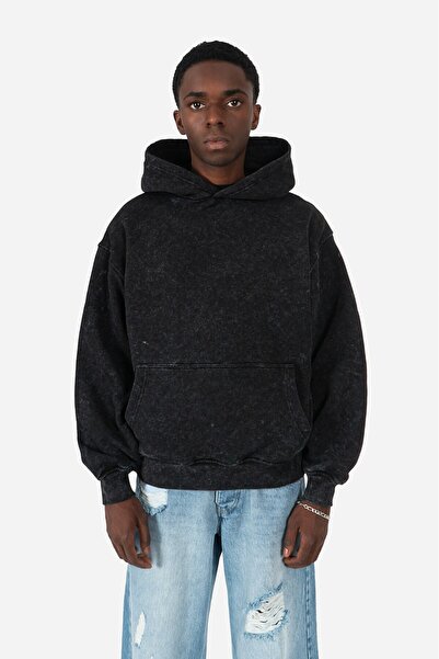 UKHWD SUPPLY Oversized Acid Washed Erkek Hoodie UK1013WHSY