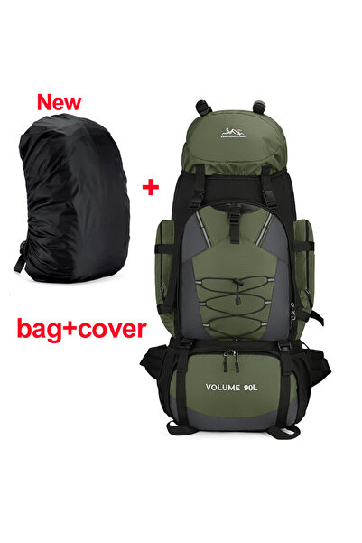 Choice AG ad cover New 90L Waterproof Hiking Camping Backpack Trekking Bag Ru...