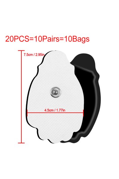 Choice8 20pcs 4.5x7.5cm Tens Electrode Pads Muscle Stimulator Electrode Pads ...