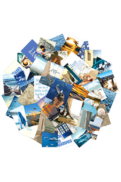 Choice 50pcs 50Pcs The Sea Landscape DIY Labels Stickers Aesthetic Decorative...