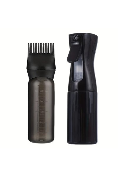Choice Black Hair Oil Applicator Set, Root Comb Applicator, Hair Oil Applicat...