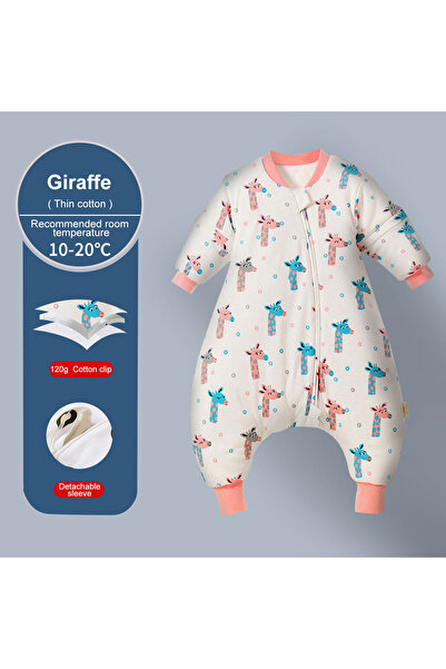 AIBOYING 100-110cm Giraffe-2 2025 Baby Cartoon Split-legged Sleepsacks With D...
