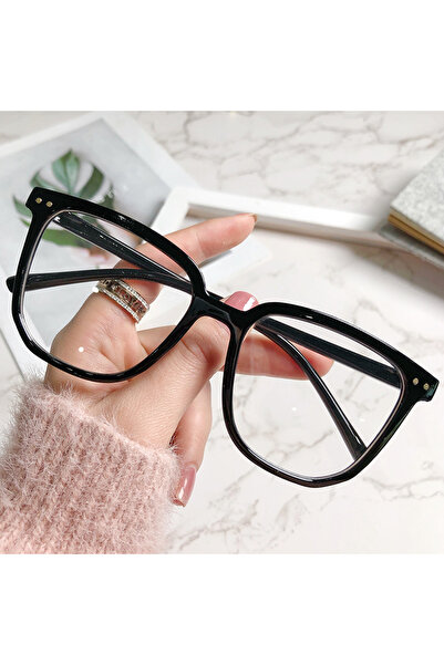 Choice Black Transparent Computer Glasses Frame Women Men Anti Blue Light squ...