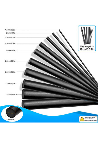 Choice 3Pcs 9.5mm X 10cm FishTrip Fishing Carbon Fiber Sticks Kit for Rod Rep...
