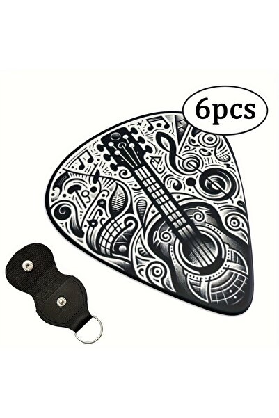 Choice 0.71mm A31 6 Pcs Original Sound Guitar Picks, Double-Sided Printed Uku...