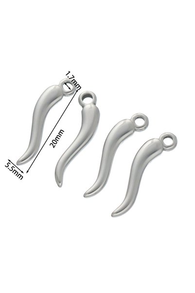 Choice 5pcs Steel L 5pcs Stainless Steel Red Pepper Charms for DIY Jewelry Ma...