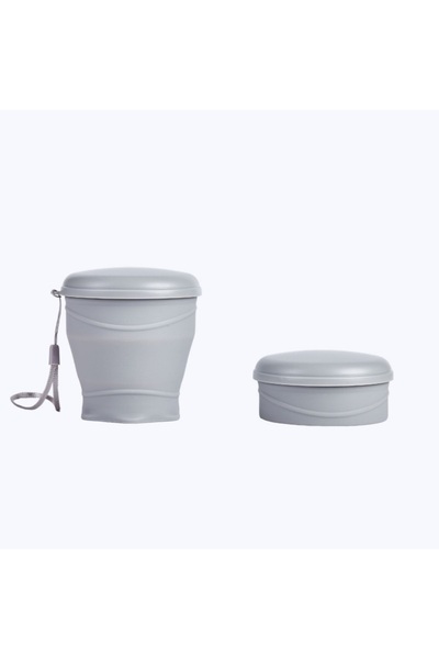 Choice4 Grey 180ML 180ml Foldable Water Cup, Silicone Foldable Travel Cup - S...