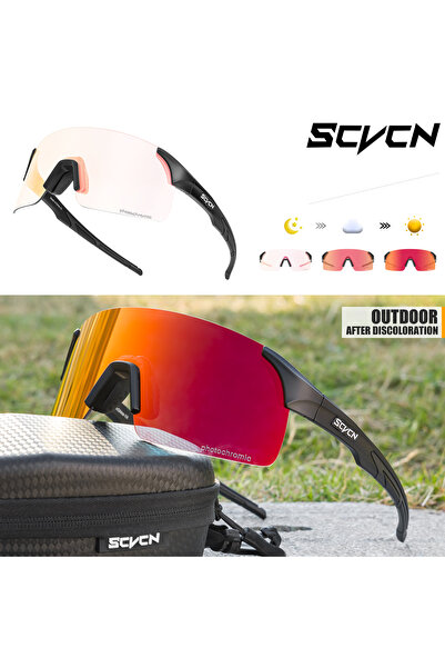Choice Photochromic 1lens RE-1L-01 Scvcn Photochromic Sunglasses Cycling Blue...