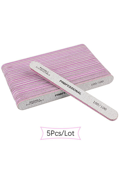 Choice 5Pcs 100-100 5Pcs/10Pcs Professional Nail Files 80/100/180 Grit Straig...