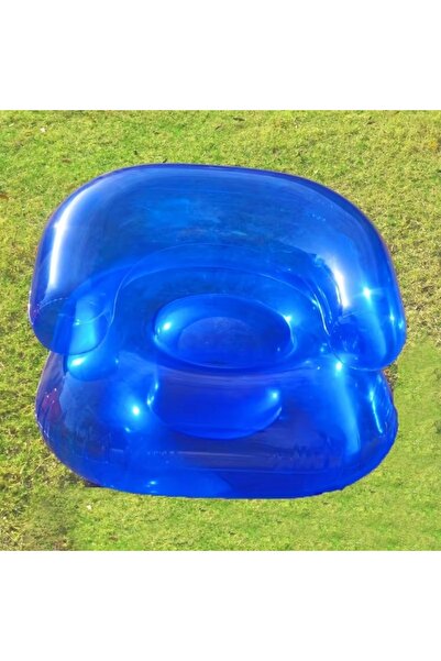 Choice3 Blue Inflatable Loungers Air Sofa Couch Inflatable Blow up Chair Outd...