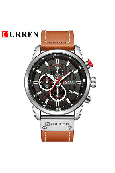 Curren silver black Fashion Date Quartz Men Watches Top Brand Luxury Male Clo...