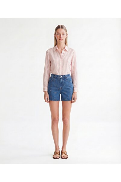 Yargıcı Mom High Waist Bermuda/Shorts