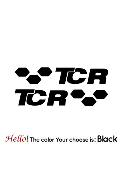 Choice4 5x12cm black 2pcs Universal TCR Vinyl Tuning Sticker For Car Side Dec...