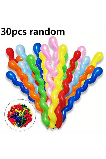 Choice 32inch 30pcs random 30/60/120pcs 31.5" Colorful Long Spiral Balloon Bi...