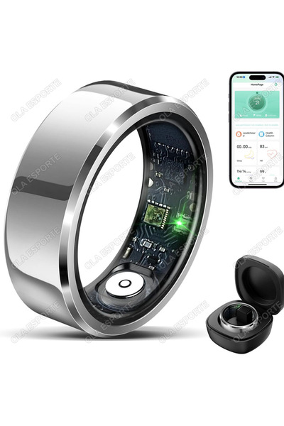 Choice37 12 Silver Box 2026 Smart Ring Blood Pressure Heart Rate Sleep Monito...