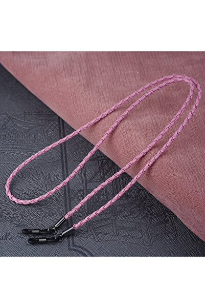 Choice Pink 1pc Women Men Glasses Leather Rope Chain Woven Glasses Lace Up Ou...