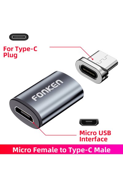 Choice micro to type c Magnetic Cable Connector Mobile Phone Cable Adapter Mi...