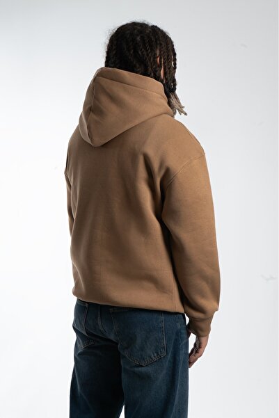 Plus Eighteen Kahve Basic Erkek Hoodie US3995KHA