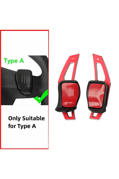 Choice Red DSG Steering Wheel Paddle Extension Shift Cover For VW Golf 5 6 MK...