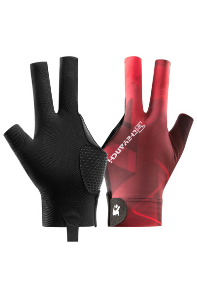 Choice Black red Billiards Glove Left Hand Three Finger Snooker Billiard Glov...