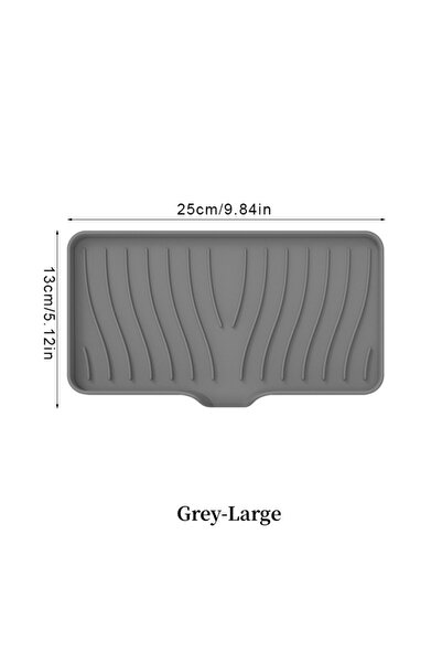 Choice4 Grey Large 1-Pack Silicone Drain Soap Box Kitchen Bathroom Anti-slip ...