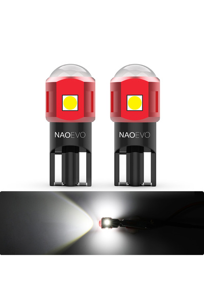 Choice WHITE NAO 2x W5W T10 LED Ultra Bright 5W5 12V 24V 4W 600Lm Car Interio...