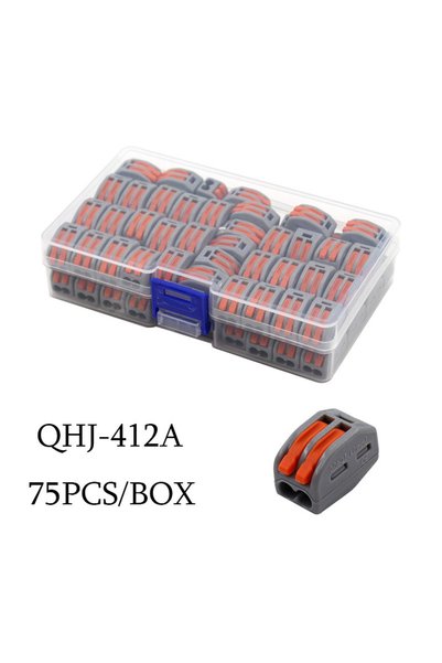 Choice13 412A-75PCS Mini Wire Electrical Connector Boxed 222 LED Strip Lighti...